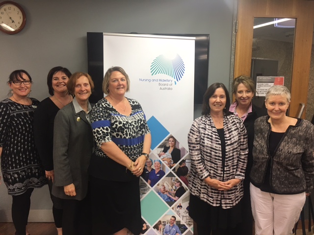 National and Tasmanian NMBA members met with nurses and midwives at the University of Tasmania, Hobart.